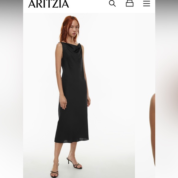 Goddess Satin Dress Aritzia - Picture 4 of 4